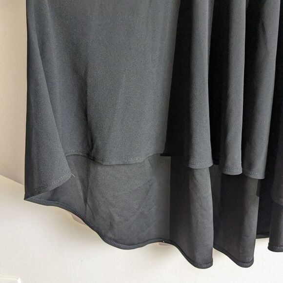 B. Smart Black Lace Halter Open Back High Low Midi Dress - Picture 5 of 7